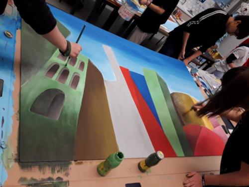 2 pittura pannelli architettonici