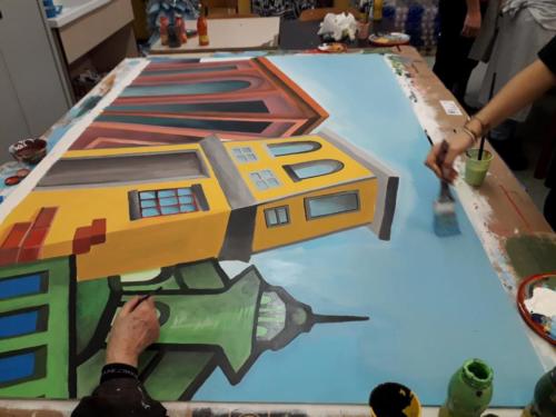 pittura pannelli architettonici